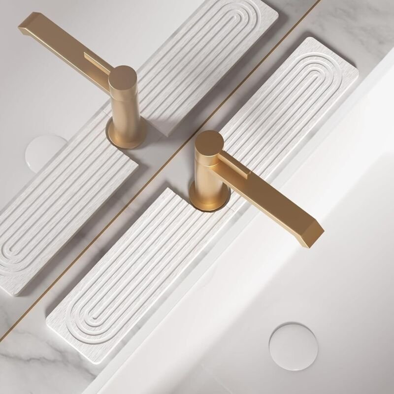 U-förmiger Spülbeckenschutz aus schnelltrocknendem, super saugfähigem Diatomit, rutschfester Spritzschutz für die Küche ...