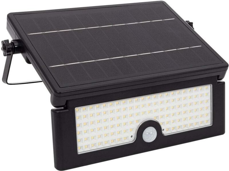 Efectoled - Solares LED-Flutlicht 10W IP54 mit PIR-Bewegungssensor und Dämmerungssensor 4000K Neutralweiß