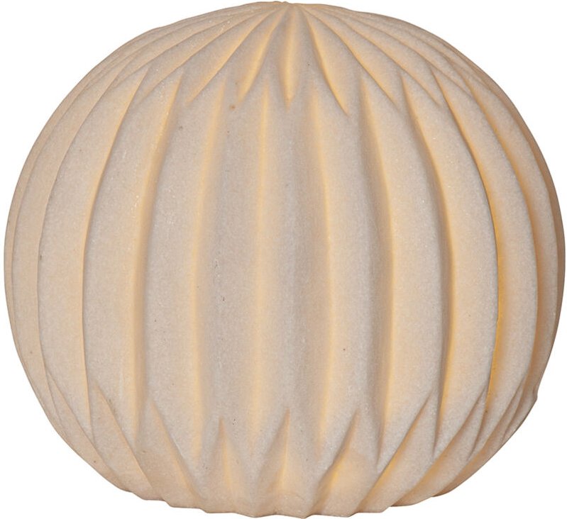 Dekoration Sandy, Dekoleuchte, Kugelleuchte, Weiß, Sandstein, Warmweiß, ø 25,5 cm - Star Trading