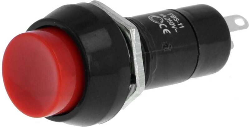 Runder Leerlauftaster 12mm rot