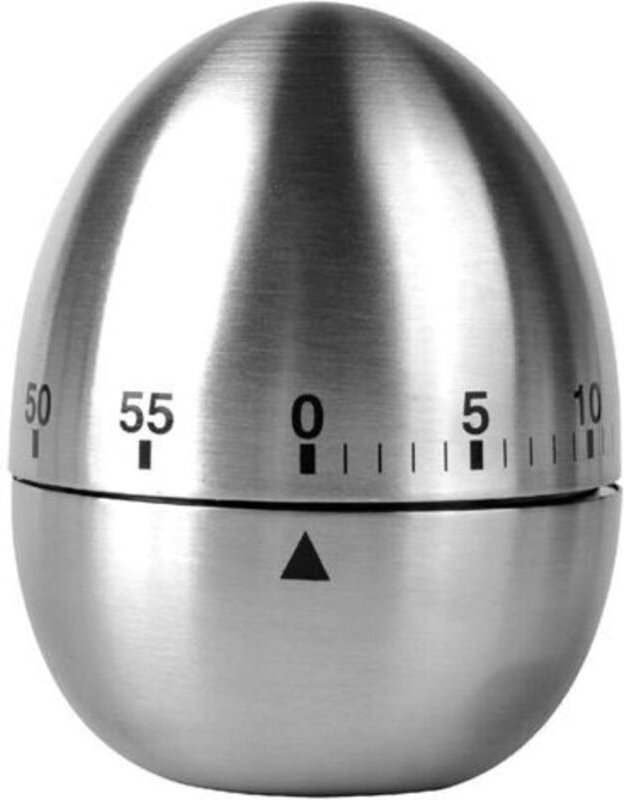 Eier-Küchentimer, mechanisch, drehbar, Edelstahl-Alarm, 60-Minuten-Timer zum Kochen