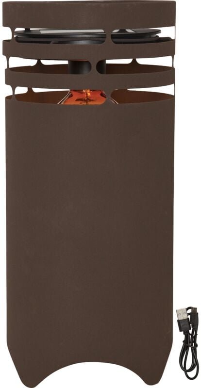 Solardekoration Marron, Laterne, Solar, Braun, Außenbereich, Dämmerungssensor, Warmweiß, usb Kabel, 40 cm - Star Trading