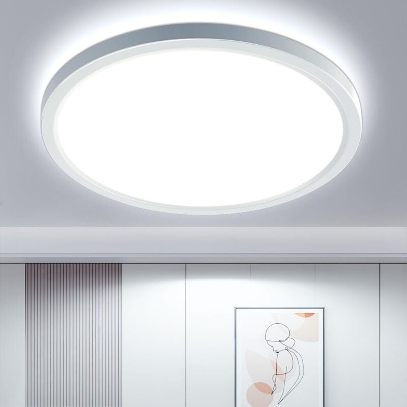 Thumbnail - Badezimmer-Deckenleuchte, runde LED-Deckenleuchte 6500 K, Deckenlampe für Wohnzimmer, Flur, Schlafzimmer, Küche, Schlafz...