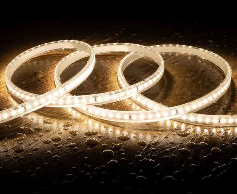 Efectoled - LED-Streifen Dimmbar 220V smd 120 LED/m Neutralweiß 7.5W/m 750lm/m Breite 12mm Schnitt 20cm IP65 nach Maß 15...