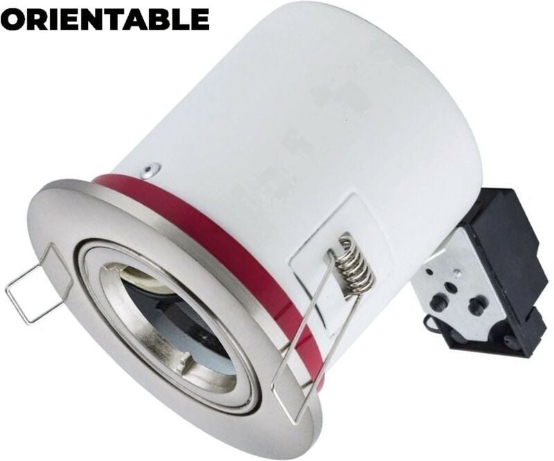 Europalamp - Halter für schwenkbare BBC-Einbaustrahlerlights aus Edelstahl IP20 GU10-Fassung