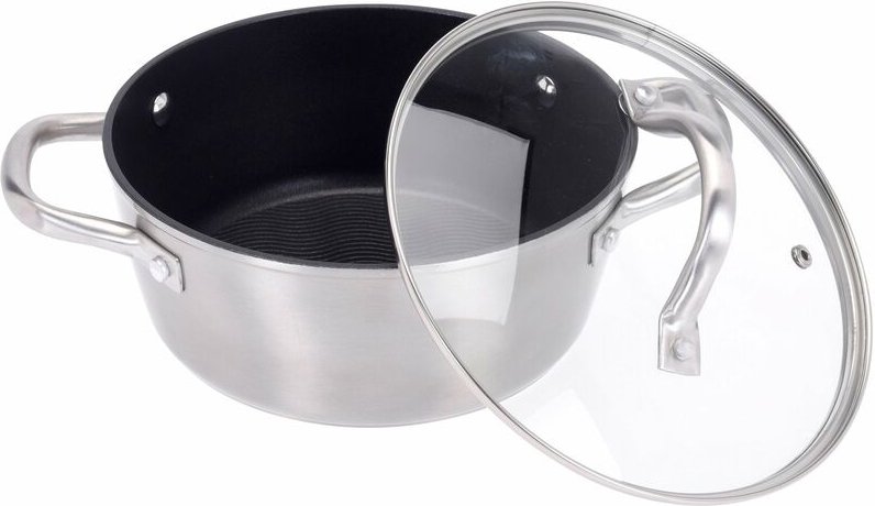 Excellent Houseware - Topf mit Deckel, ø 20 x 9 cm, Aluminium - eh