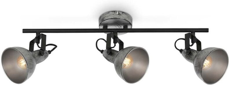Deckenleuchte Retro 3xE14 dreh-& schwenkbar 40W Metall Antik-silber Briloner