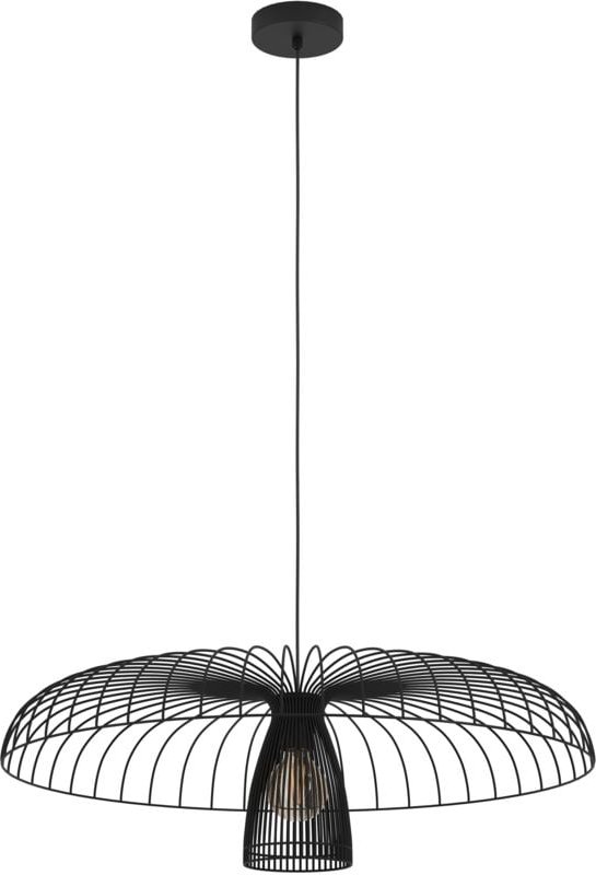 Eglo - Pendelleuchte Esstisch Champerico, Hängelampe für Wohnzimmer und Esszimmer, Metall Esszimmerlampe mit Draht-Lampe...