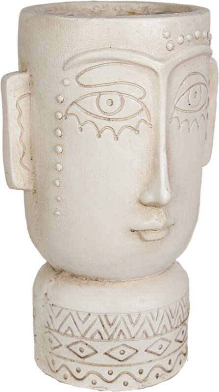 Etnic Man Harzbüste/Blumentopf 25x21x38cm