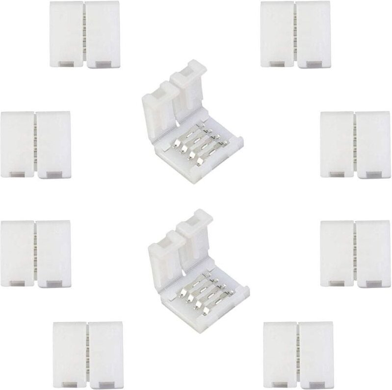 Ahlsen - RGB-5050-LED-Streifen-Anschluss, 4-poliger Schnell-Streifen-Anschluss für 10 mm breite wasserdichte und nicht w...