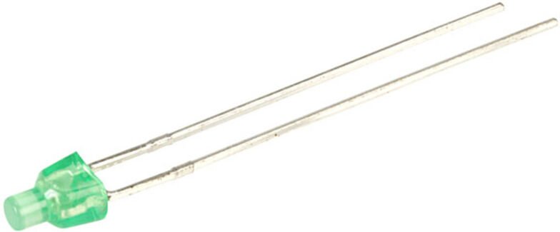 Kingbright - led bedrahtet Grün Flach 2 mm 8 mcd 70 ° 25 mA 2.2 v