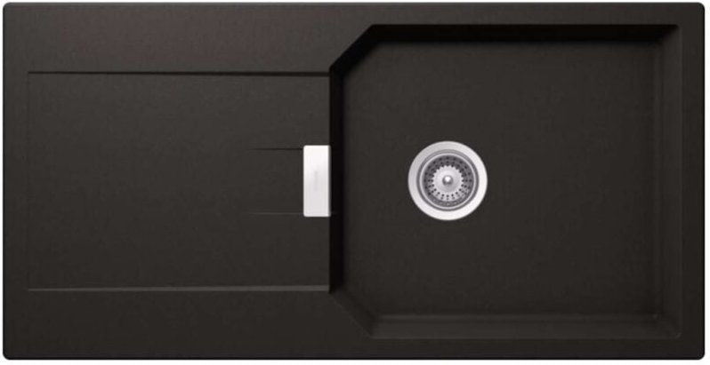 Schock - Manhattan - Granitspüle, 100x51 cm, mit Ablaufbedienung, Nero MAND100LAGNE