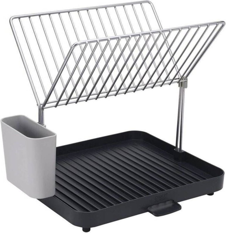 Y Joseph Joseph Geschirrkorb, 2-stufig, Kapazität für Geschirr und Utensilien, effiziente Entwässerung, grau/blau, geeig...