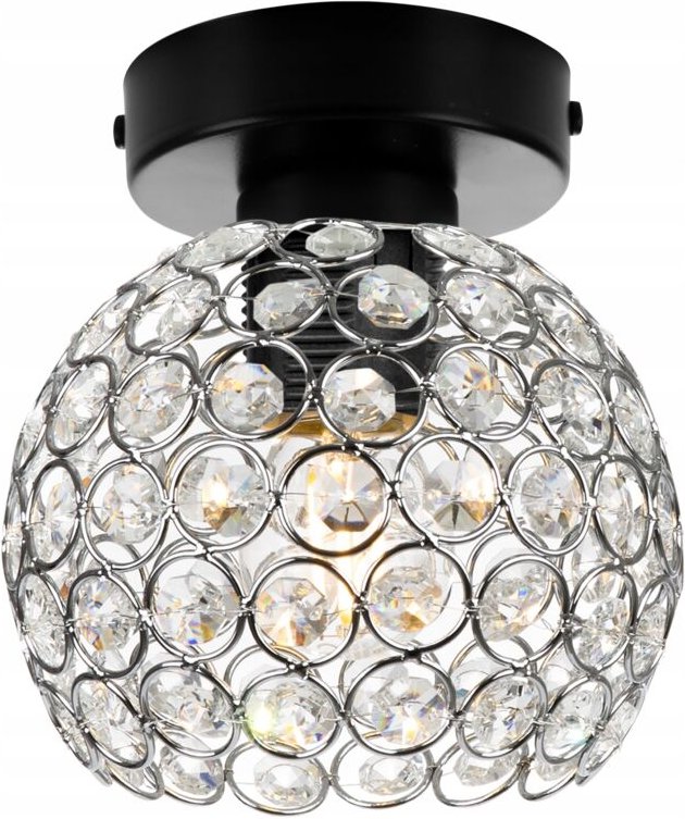 Loft Deckenleuchte, Kristallkugel, Chrom, Led