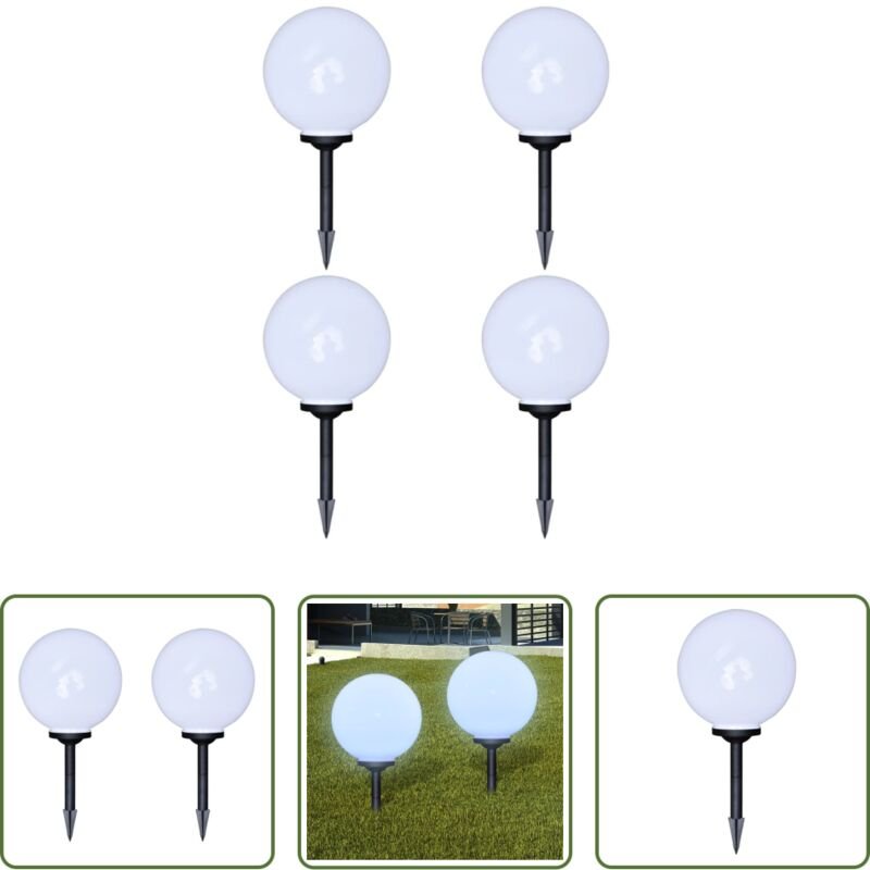 vidaXL Gartenbeleuchtung - Wegeleuchten 4 Stk. LED 30 cm mit Erdspieß