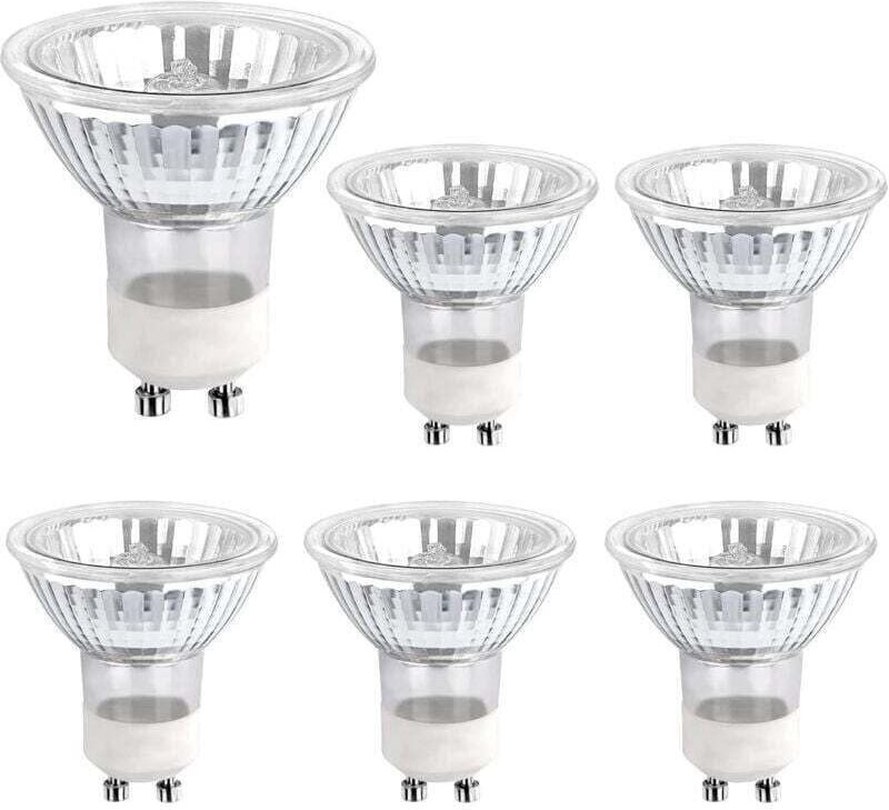 GU10 35W 230V Halogenlampe, 380lm Warmweiß 2700K, dimmbare Halogen-Spotlampe, für Schrank- und Vitrinenbeleuchtung, 6er-...