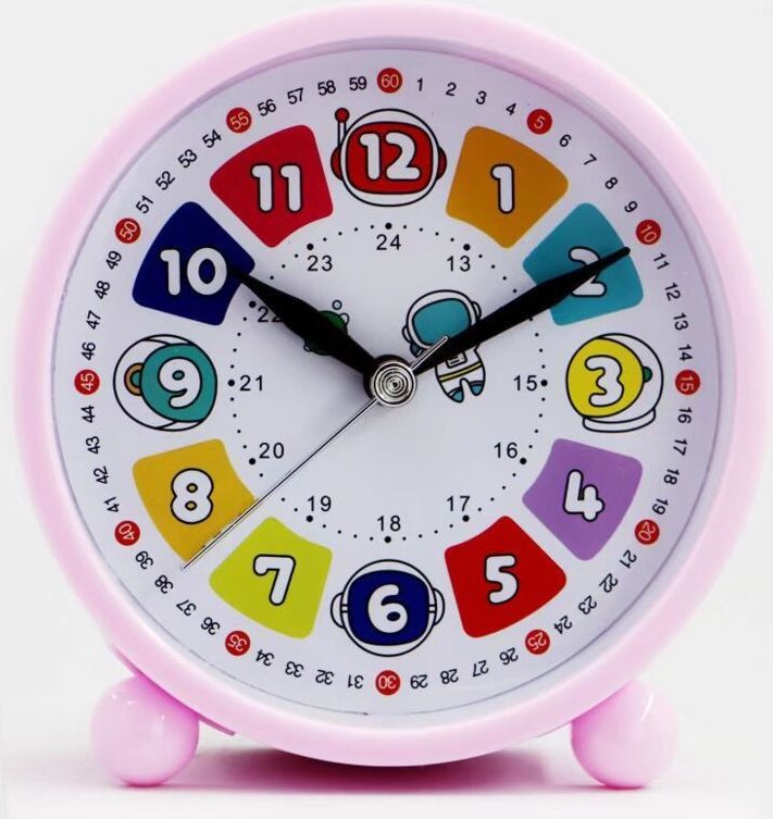 Kinderwecker Digital, Kinder Digital Wecker Ohne Ticken, Kinderwecker Ohne Ticken für Schulkinder Mädchen Jungen (Rosa)