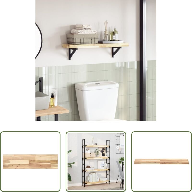 vidaXL Tischplatte Akazie - Tischplatte 80x20x4 cm Rechteckig Massivholz Akazie