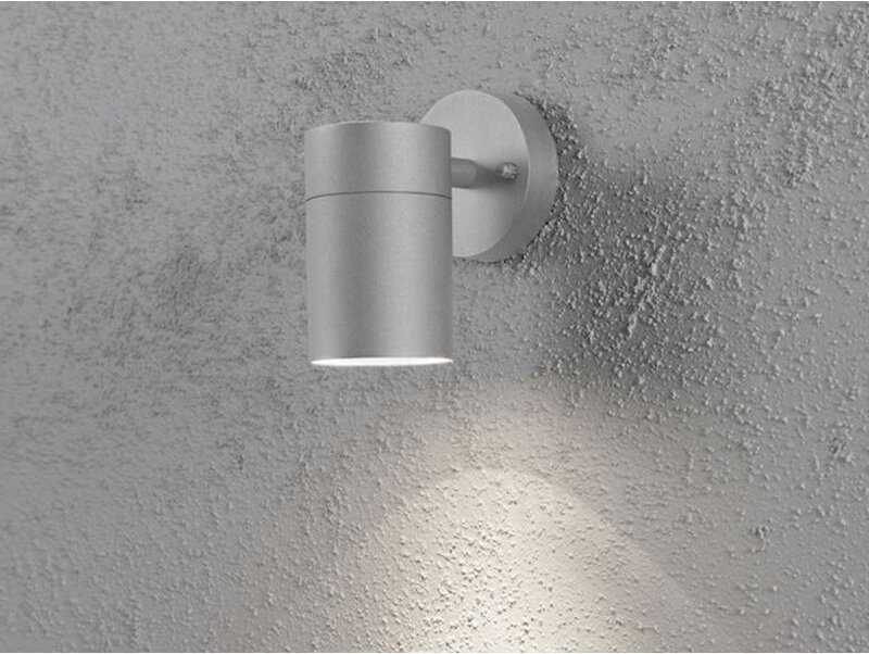 Außenwandleuchte modena Downlight, Höhe 12cm, Aluminium Grau