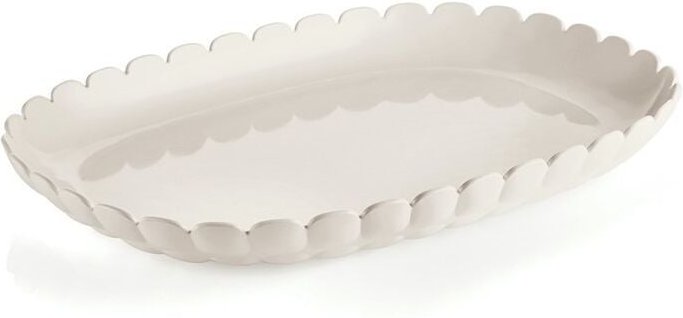 Vassoio Da Portata Piccolo Tiffany Bianco Latte 32X22,5X3 Cm