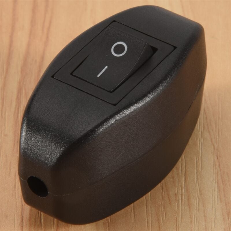 R) Schlafzimmer On Off Button Netzschalter 6A/ 250V ac 10A/ 125V - Schwarz