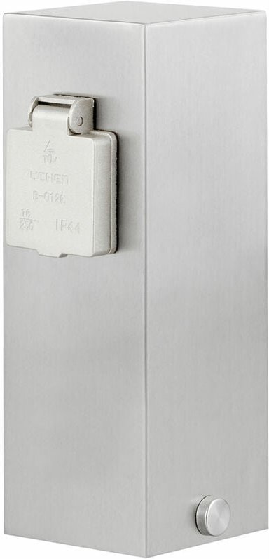 Außen 2-fach Steckdosen Pfosten Edelstahl Garten Strom Verteiler Terrasse Ledino 11790000001015