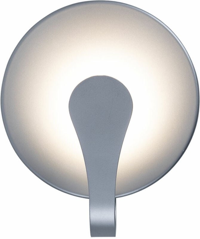 Wandleuchte Wandlampe grau Treppenhausleuchte Schlafzimmerlampe, Alu, 6W 580lm warmweiß, BxH 15,8x18,4 cm Näve 1176259