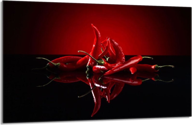 Glas-Herdplattenschutz 80x52 Chili