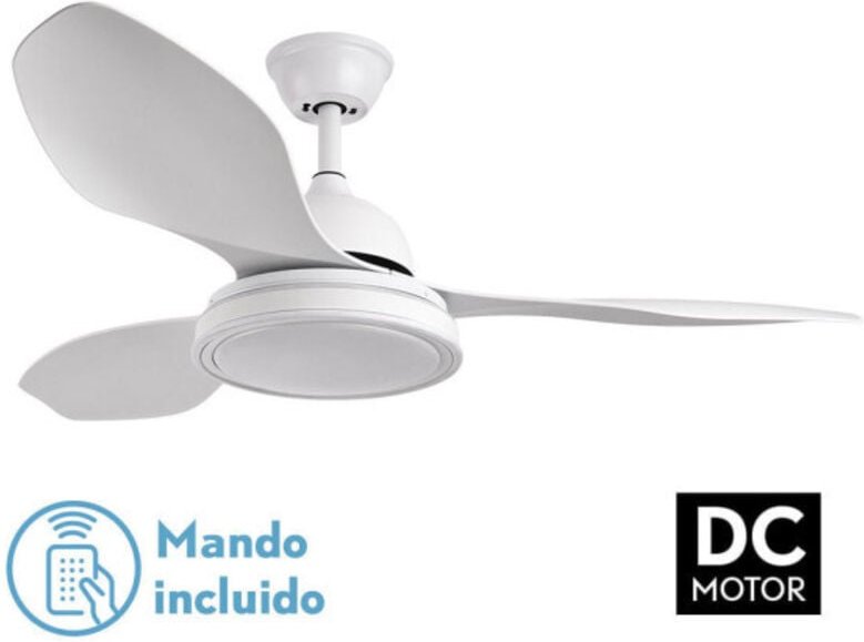 Ventilator 48w Dc Datoo White 3 Flügel Weiß 6 Vel. 33/48x122x122cm 3 Farben mit Erdbeben, Speicher und Timer 4080lm - Fa...