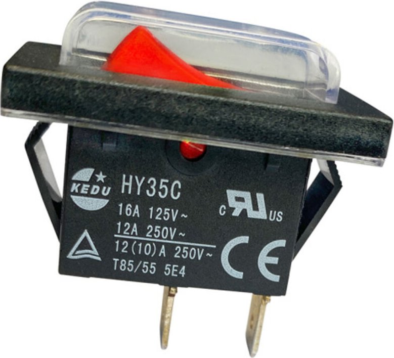 Kedu HY35C Elektrische Wippschalter 2 Pins 250V - Ein-/Aus Schalter