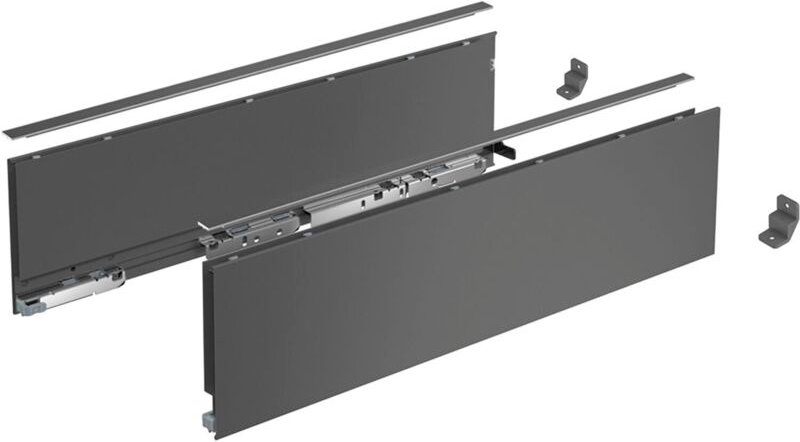 AvanTech You Schubkasten Set Schubkasten Set Höhe 139 - Schubkastensystem Nennlänge 450mm, Stahl anthrazit - Hettich
