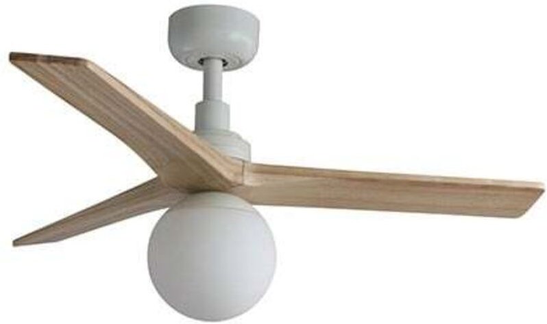 Klim s Ventilator mit Licht weiß/Eiche Ø92cm