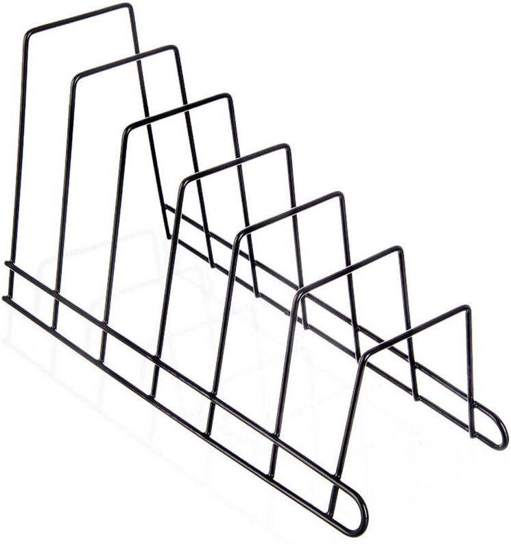 Deckel und tellerstander aus metall schwarz 345 x 14 x 19 cm