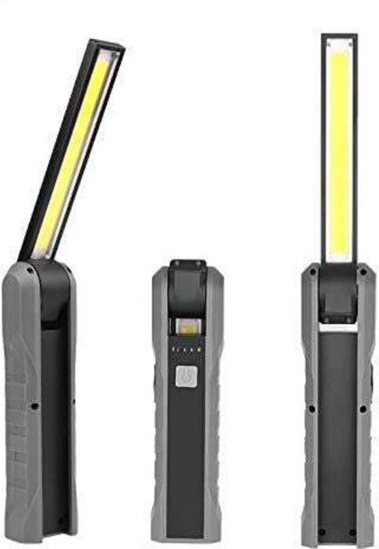 Wiederaufladbare LED-Lampe, wiederaufladbare tragbare LED-COB-Taschenlampe mit Magnetfuß, 3 Modi, 210 Grad faltbar, für ...