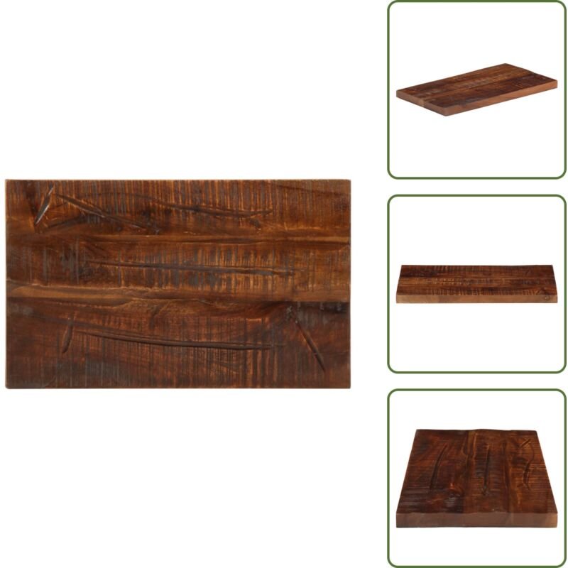 Recyceltes Holz - vidaXL Tischplatte 40x20x2,5 cm Rechteckig Altholz Massiv - Rustikaler Tisch