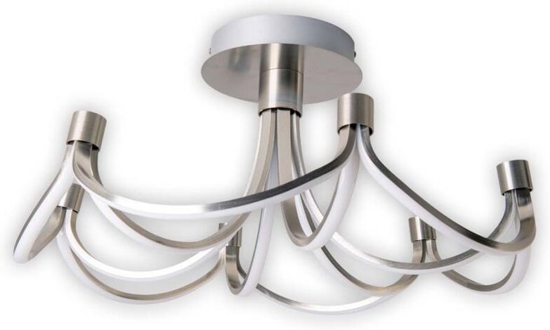 Deckenleuchte Designleuchte Esszimmerleuchte silber 3 Stufen dimmbar LED D 60 cm