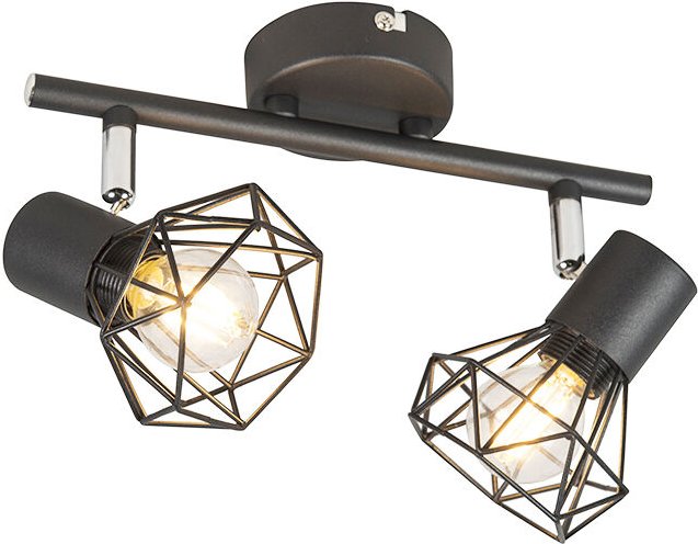 Art Deco Spot schwarz schwenk- und neigbar - Mosh 2