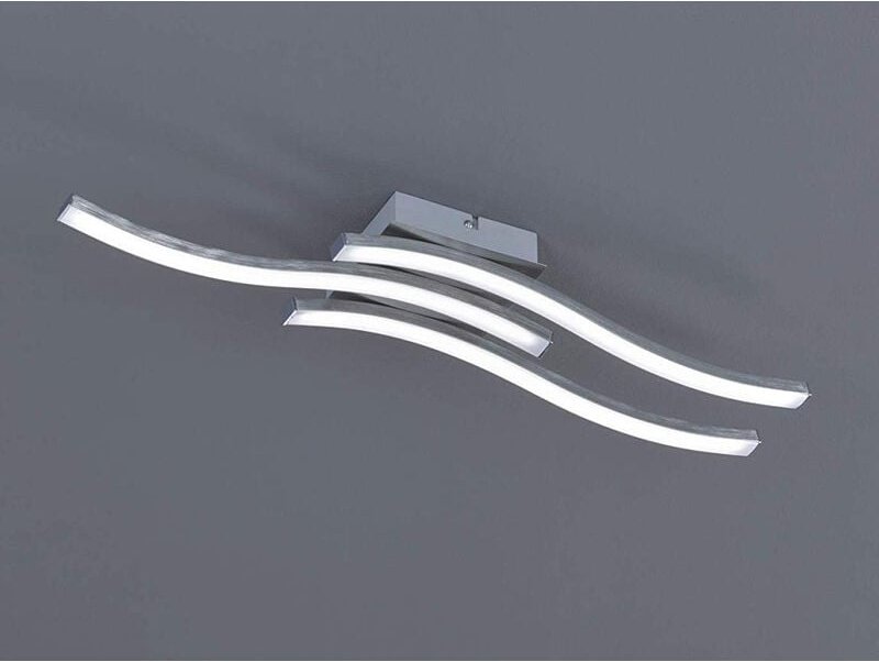 Trio Lighting - led Deckenleuchte route Metall Silber, 3-flammig Warmweiß, Breite 56cm