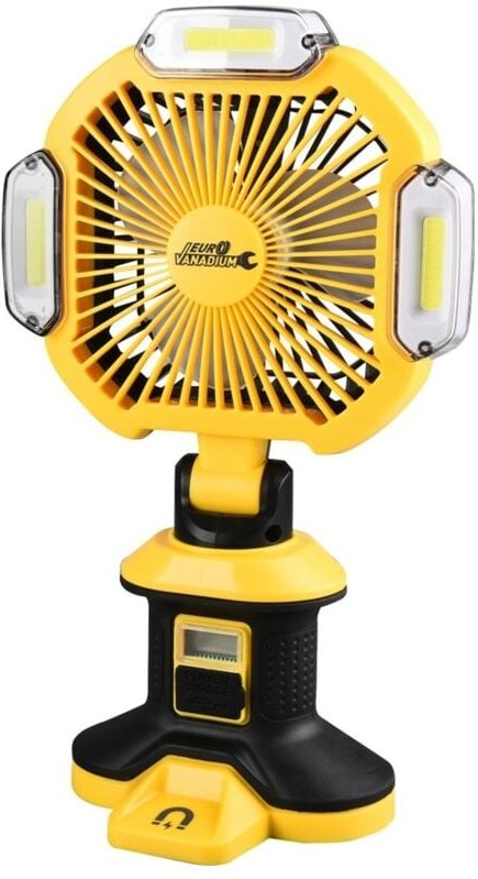 Thumbnail - Euro Vanadium - Wiederaufladbarer LED-Strahler mit Ventilator