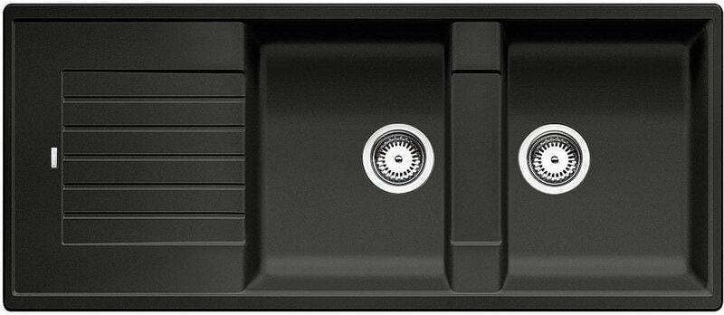 Zia 8 - Silgranitspüle, 116x50 cm, Schwarz 526027 - Blanco
