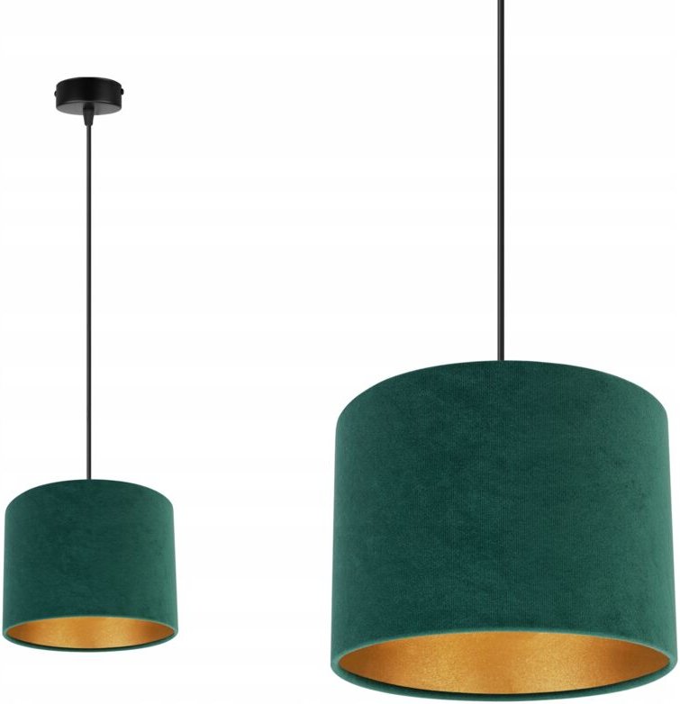 Elegante Hängelampe Goldener Samt-Lampenschirm Auswahl