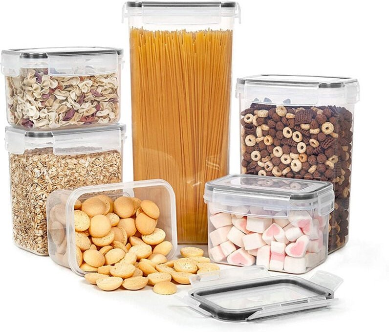 1,4-Liter-Küchenvorratsbehälter, 10er-Set, luftdichte Kunststoff-Vorratsdosen mit Deckel, zur Aufbewahrung von Müsli, Nu...