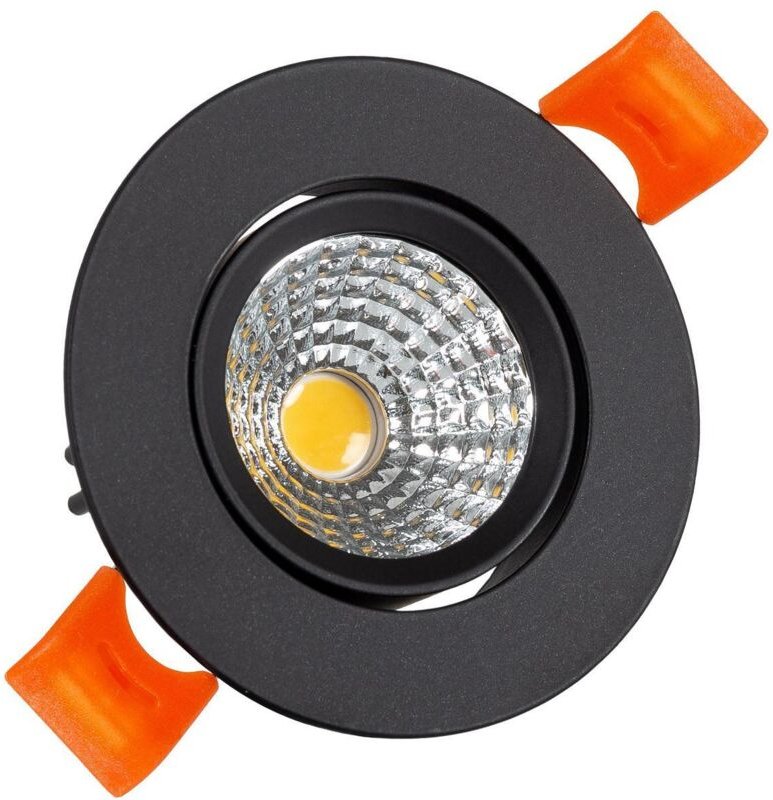 LED Downlight Einbaustrahler 15W Rund COB CRI90 Ausschnitt Ø 90 mm Schwarz No Flicker 2700K Warmweiß