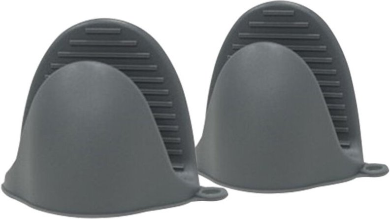 Doppellagige, verdickte, hitzebeständige Silikonhandschuhe, Mini-Hitzebeständige Handschuhe, rutschfeste, hitzebeständig...