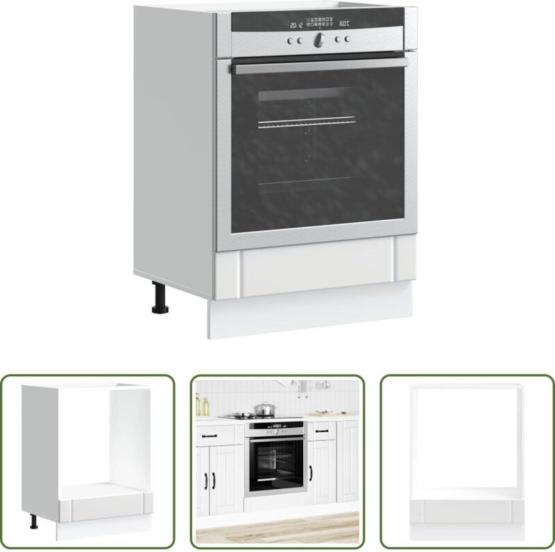Ofenschrank - Herdumbauschrank Lucca Weiß Holzwerkstoff
