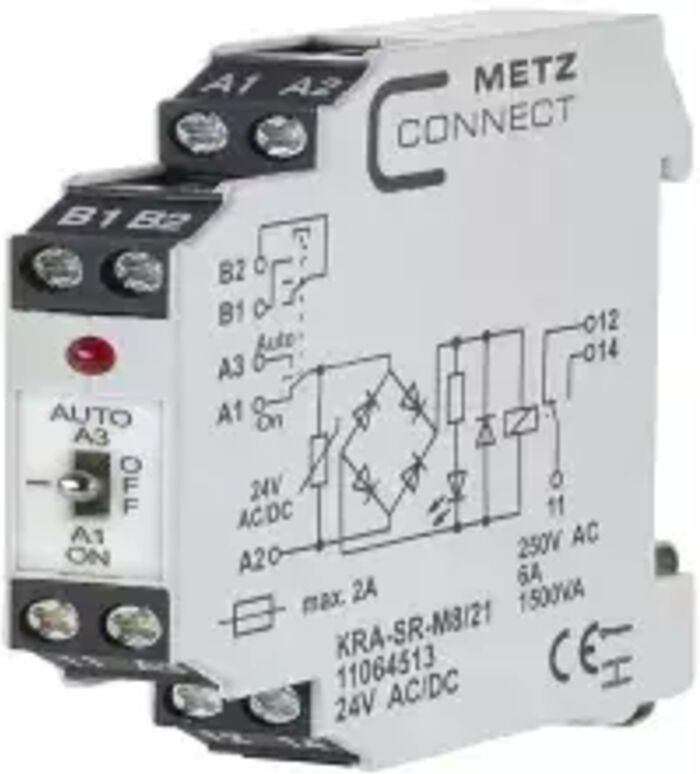 Metz Connect - Koppelbaustein 24, 24 v/ac, v/dc (max) 1 Wechsler 11064513 1 St.