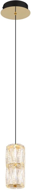 Globo Lighting - Hängeleuchte Kristalllampe Pendelleuchte led gold antik Metall klar Esszimmer