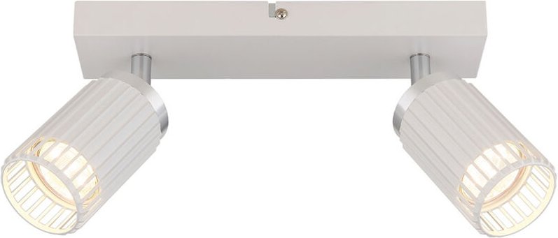 Globo - Deckenlampe Deckenleuchte Spotlampe beweglich weiß chrom Wohnzimmerlampe 26 cm