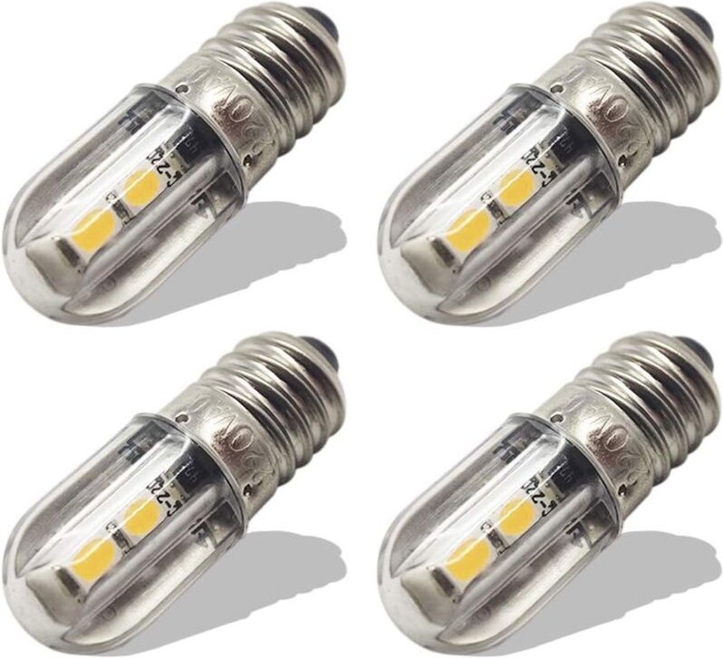 Ersandy - E10 LED-Glühbirne, 220 v, 230 v ac, energiesparend, LED-Anzeigeleuchte, 8 mm Schraubsockel, 3030 4 SMD-Chipsät...
