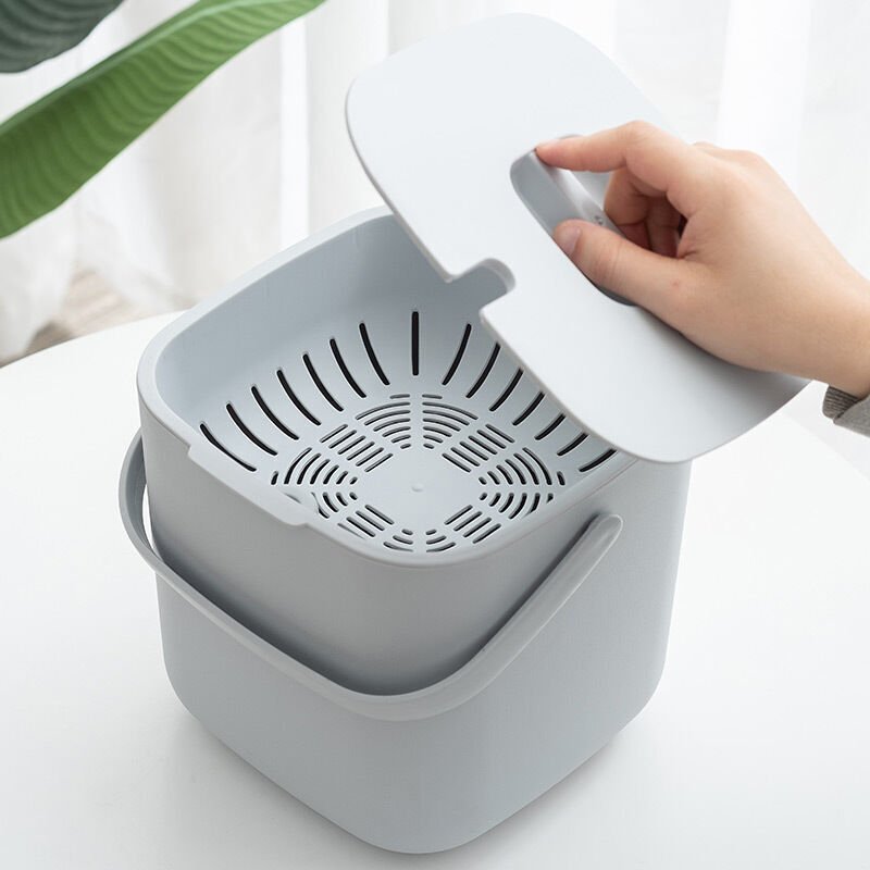 Bio-Küchenabfalleimer – 6,5 l – Küchenkomposter für tägliche Bioabfälle – Spülmaschinenfest